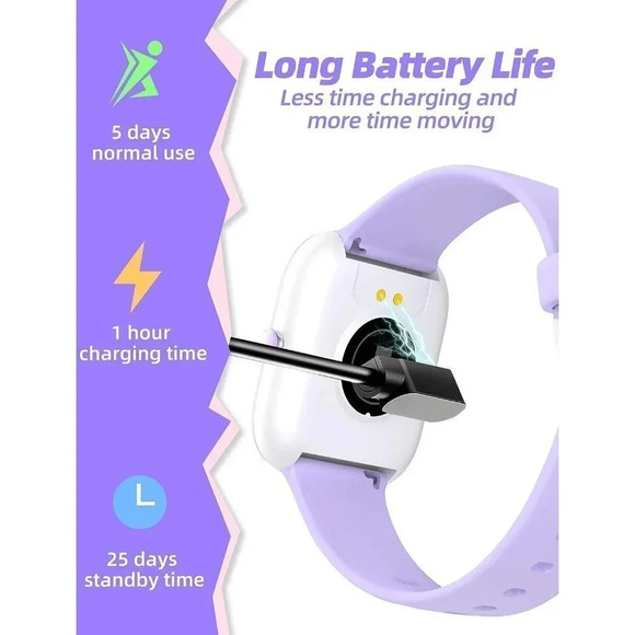 Kids Waterproof Fitness Activity Tracker Heart Rate Sleep Monitor Smart Watch - Picture 7 of 14